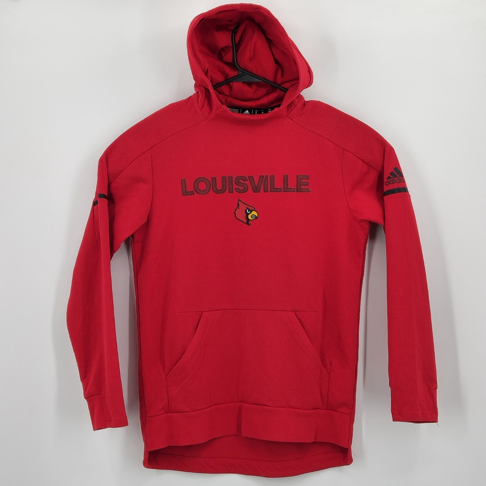 Adidas Louisville Cardinals Hoodie Men M Red NCAA Pullover Sweatshirt NCAA